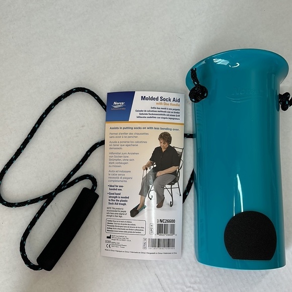 🔵 NORCO Molded Sock Aid With One Handle - Picture 1 of 7